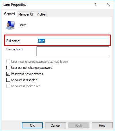 如何更改Windows10的用户帐户名