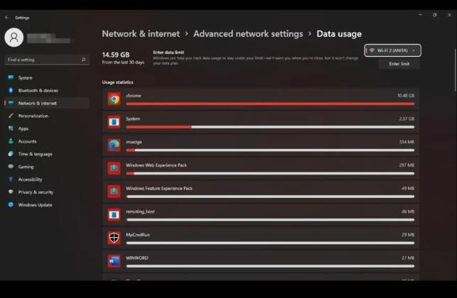 如何阻止Windows11使用大量数据