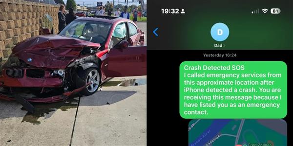 宝马跟宝马撞车！iPhone14车祸检测功能救了司机一命