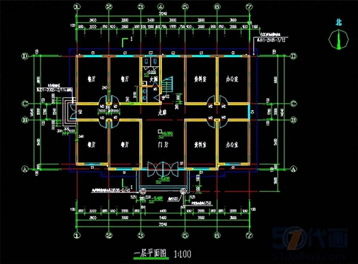 简单cad制图初学图纸(cad初学者简单图纸教程)