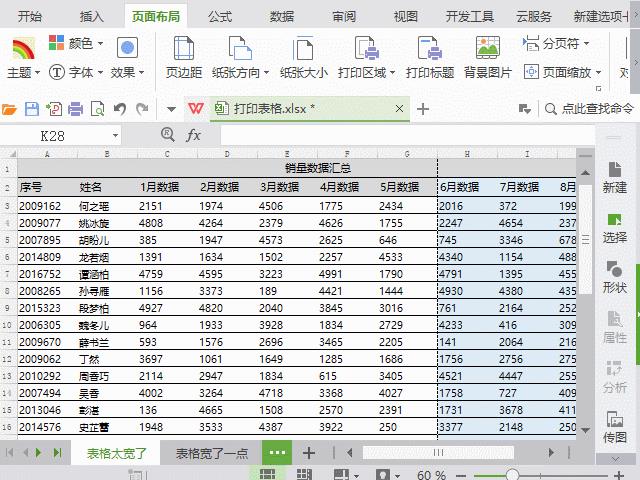 wps表格太宽了打印不全怎么办(wps表格太长太宽怎么打印)