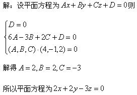 法平面方程怎么求(平面的方程介绍)