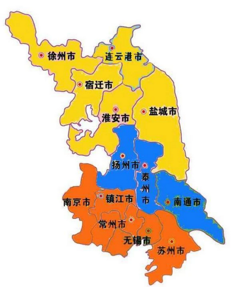 江苏省地级市有多少,分别是什么地方
