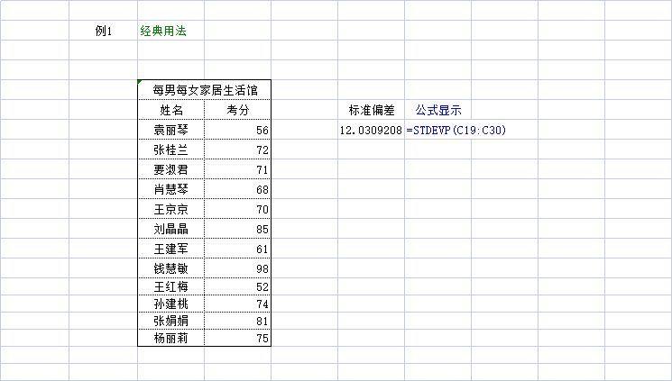 excel中怎么求标准差(表格函数公式怎么用)