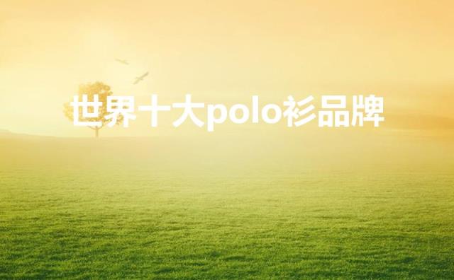 世界十大polo衫品牌(polo衫奢侈品牌有什么牌子)