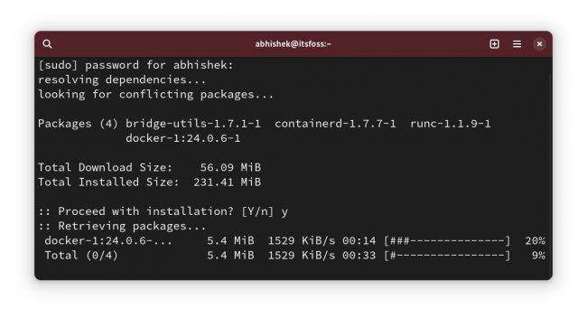 如何在ArchLinux上安装Docker