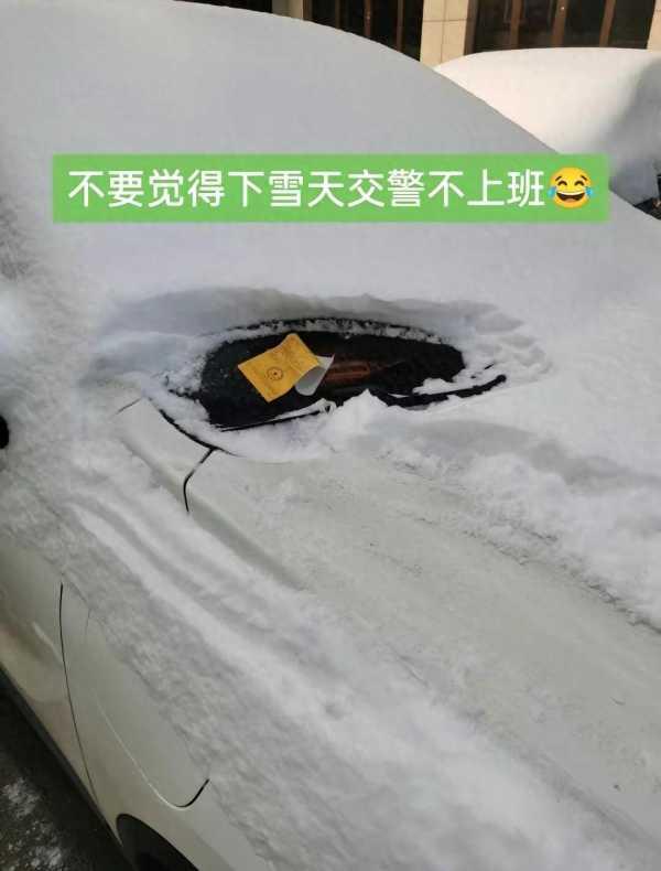 石家庄雪中罚单引热议 交警回应