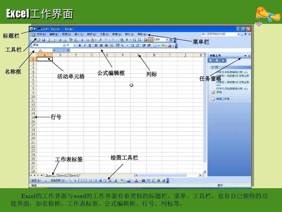 excel2003表格制作教程入门(合并单元格怎么弄及版本教程)