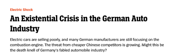 德媒：德国汽车制造商已遥遥落后于中国