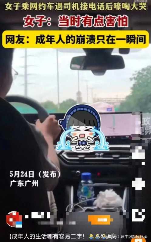 女子目睹网约司机半路接电话后暴哭，具体什么情况？