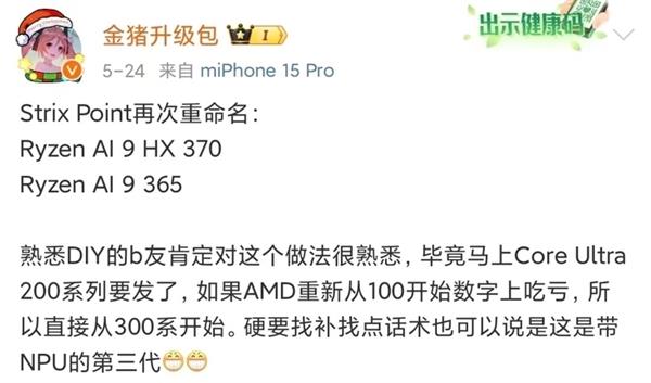 AMD下一代移动处理器已在路上：锐龙AI300系列蓄势待发