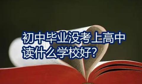 初中毕业没考上高中怎么选择学校？可以选哪些学校？-图2