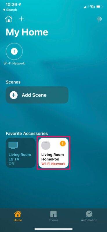 iPhone或iPad上内置HomePod如何修改Wi-Fi网络