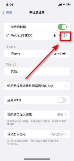 iPhone手机怎么查看IP地址