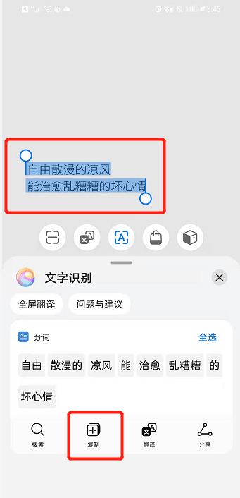 华为手机怎么提取图片中的文字