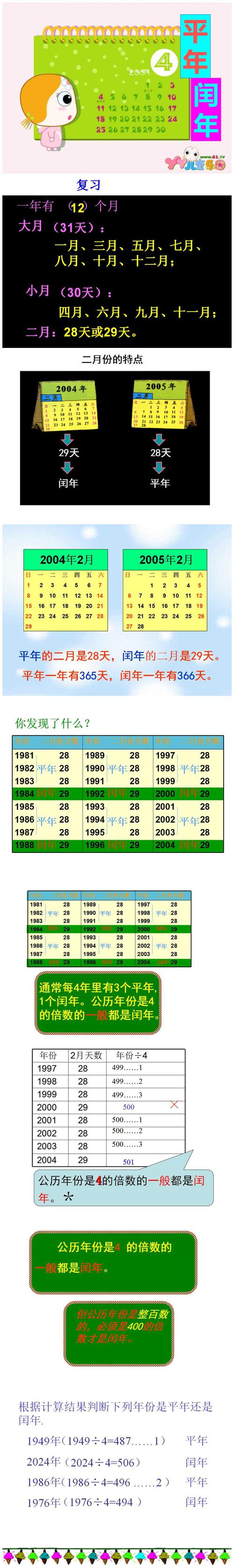 小学数学平年闰年计算方法是什么？-趣考网