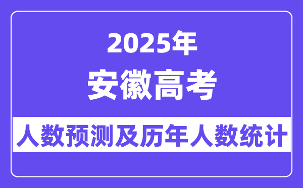 2025年安徽高考人数预估多少（预计突破70万人）-趣考网