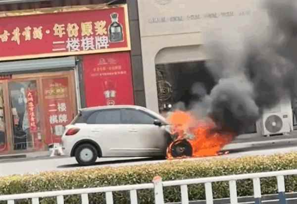 五菱缤果当街起火 整车被烧报废！车主：被邻居通知才知道车着了