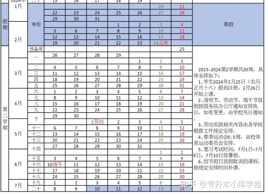 40所河南专升本院校2024年暑假安排及开学时间汇总(图22)