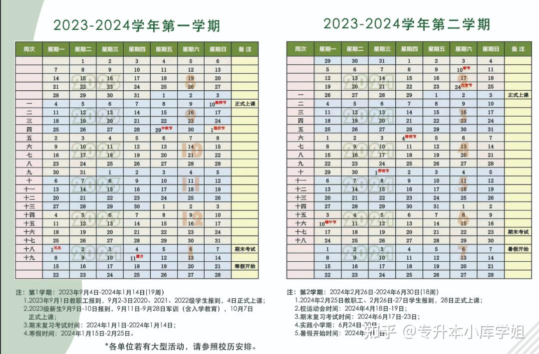 40所河南专升本院校2024年暑假安排及开学时间汇总(图26)