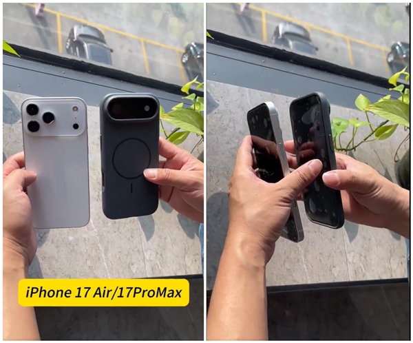 提前感受iPhone 17 Air戴壳效果：摄像头凸起明显-图2