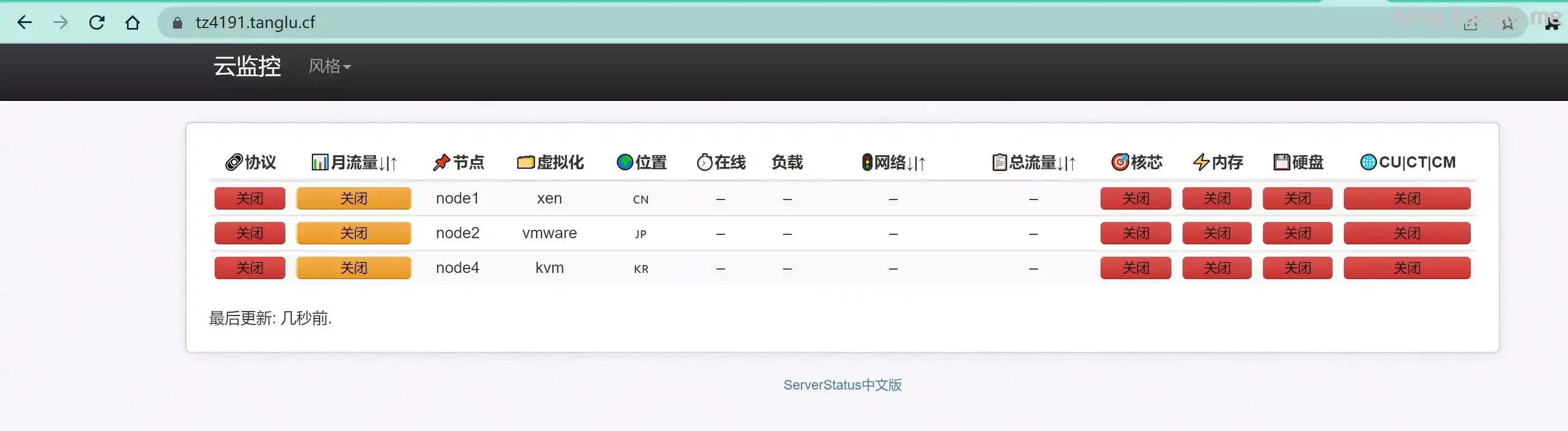 给云或VPS搭建云监控探针