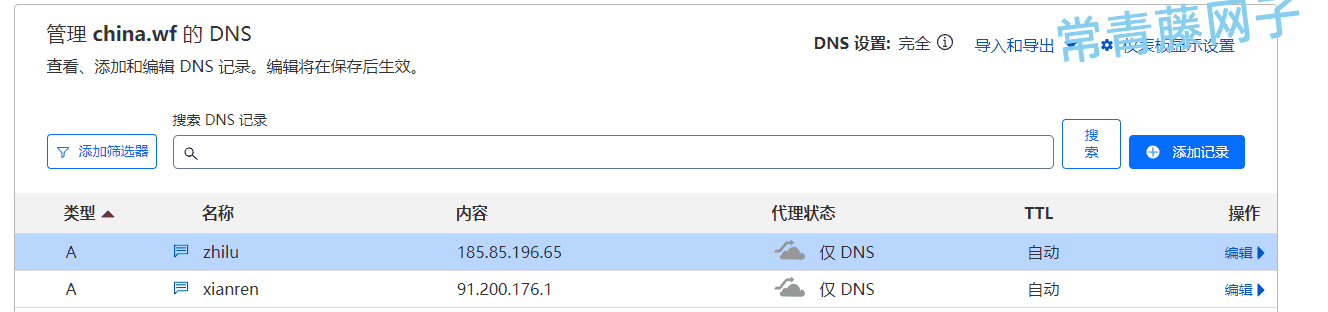 免费自定义域名DNS服务器