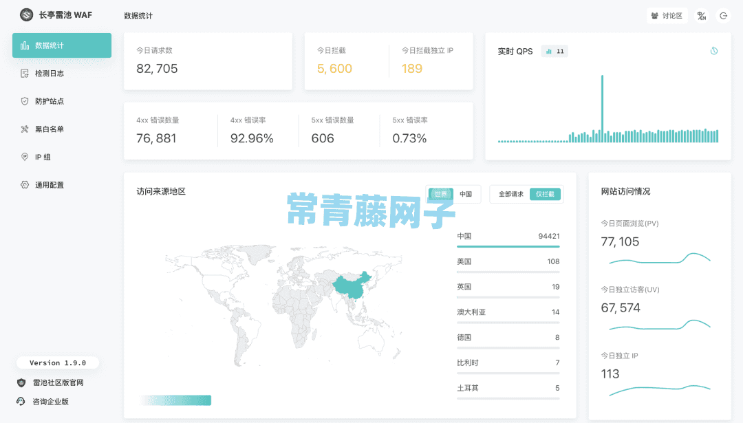 雷池 一款简单好用的 Web 安全网关
