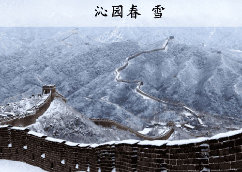《沁園春雪》原文及翻譯