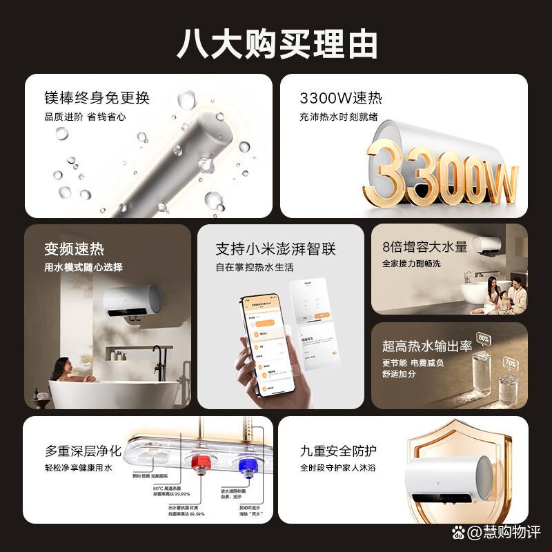 小米电热水器哪个系列质量好?智能与安全兼具的选择-图4 小米电热水器哪个系列质量好?智能与安全兼具的选择-图4
