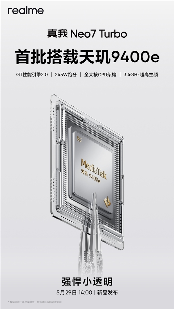 真我Neo7 Turbo透明灰真机首曝：透明背壳 1:1还原内部结构-图3