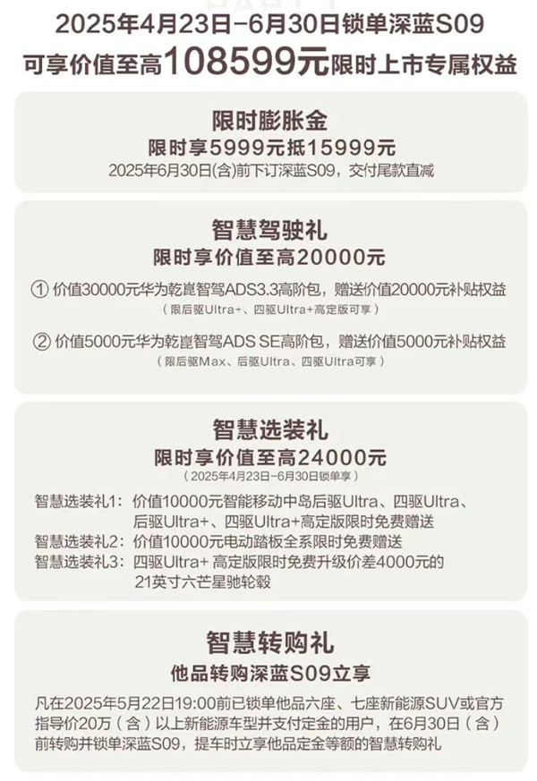 最便宜的9系家用旗舰SUV！深蓝S09上市：23.99万起-图2