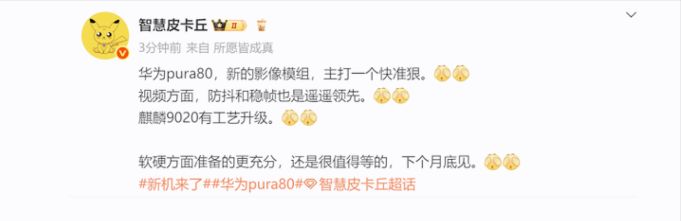 华为Pura 80系列再爆料,全新SC5A0CS大底加持,防抖稳帧拉满
