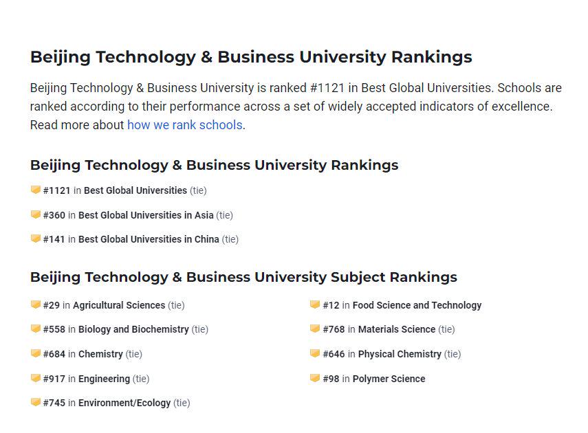 北京工商大学怎么样?好不好?世界排名再创新高,考生千万别错过