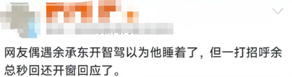 网友偶遇余承东开车时低头 以为睡着 打招呼秒开窗回应-图4