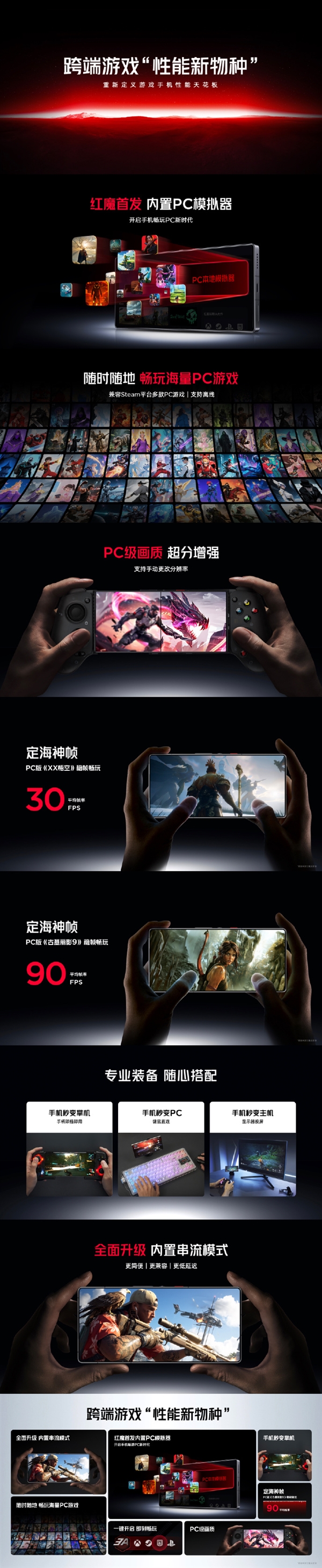 红魔10S Pro首发内置PC模拟器：兼容Steam 手机也能30帧玩《黑神话》-图5