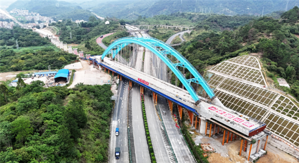跨度达180米！国内在建高铁最大跨度系杆拱主体完工-图3