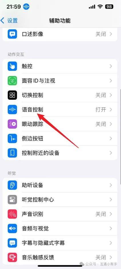 苹果手机语音控制怎么关闭