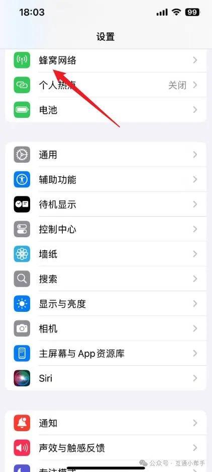 苹果手机漫游设置哪里打开