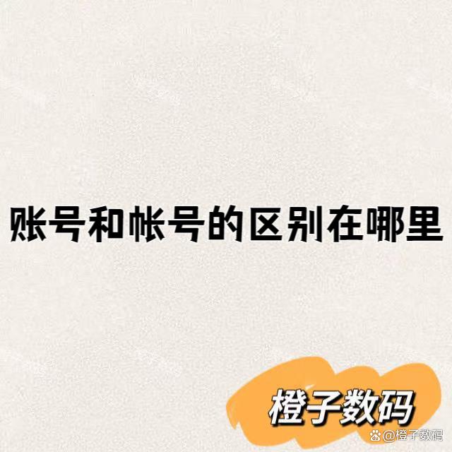 账号和帐号的区别在哪里