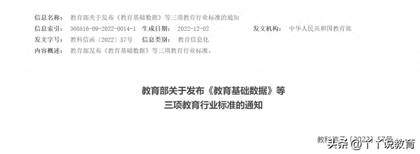 如何看待教育部发布的《教育基础数据》等三项教育行业标准？-趣考网