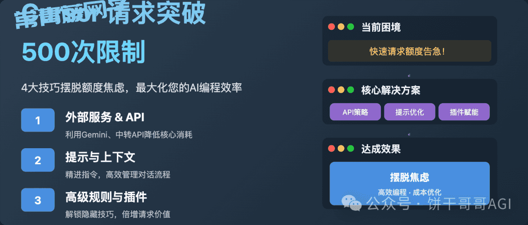 4大技巧,让Cursor突破500次快速请求限制,摆脱额度焦虑