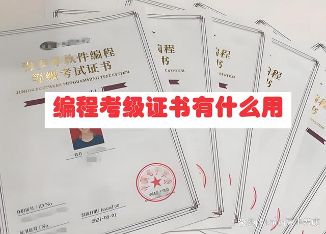编程考级证书有什么用？