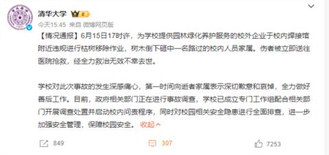 北京语言大学教授张爱玲被树砸身亡 清华大学回应通报(图1)