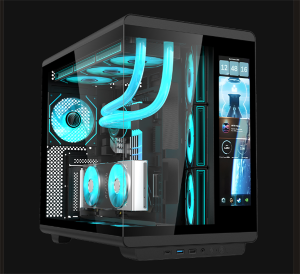 硕一推出鲲鹏CH1+系列机箱:可选LCD长屏 支持竖装显卡-图1 硕一推出鲲鹏CH1+系列机箱:可选LCD长屏 支持竖装显卡-图1