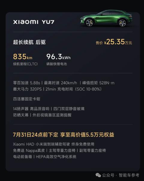 小米YU7上市3分钟爆单20万台！余承东出手：2万补贴智界(图18)
