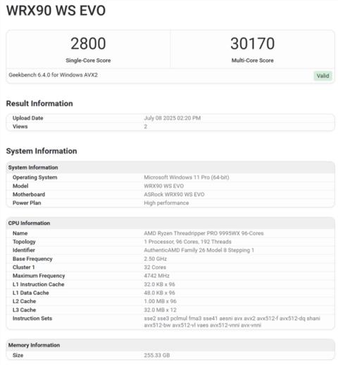卖价9万元的顶级CPU！AMD线程撕裂者PRO9995WX现