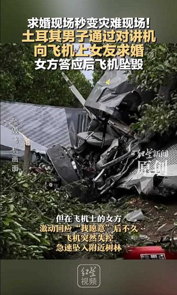 老天都不看好!男子向飞机上女友求婚,“我愿意”说完飞机坠毁!