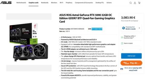 华硕ROG夜神RTX5090BTF显卡已开售：标价最低25000元！(图1)