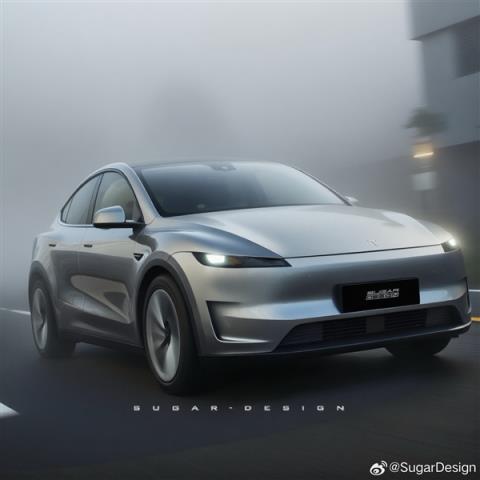 好钢用到刀刃上！博主绘制廉价版特斯拉ModelY效果图(图2)
